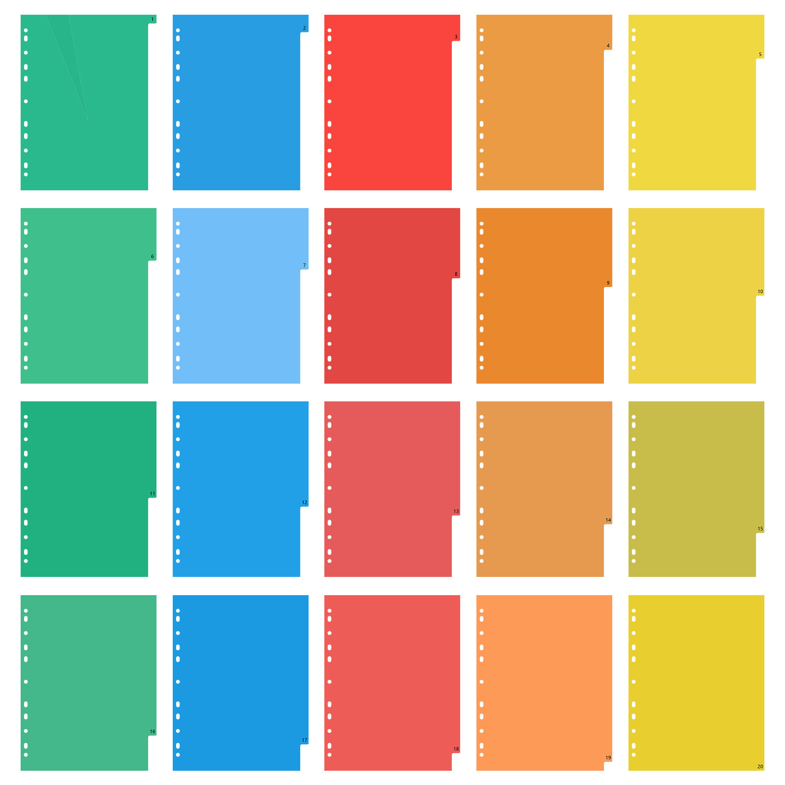 20 Pages A4 Colorful Plastic B – Tab Divider A4 recenzja i cena
