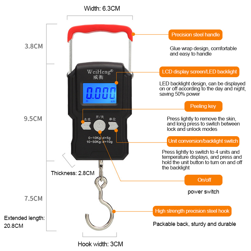 Portable Hanging Hook Scale 50 – Tape Dispenser Weighted recenzja i cena