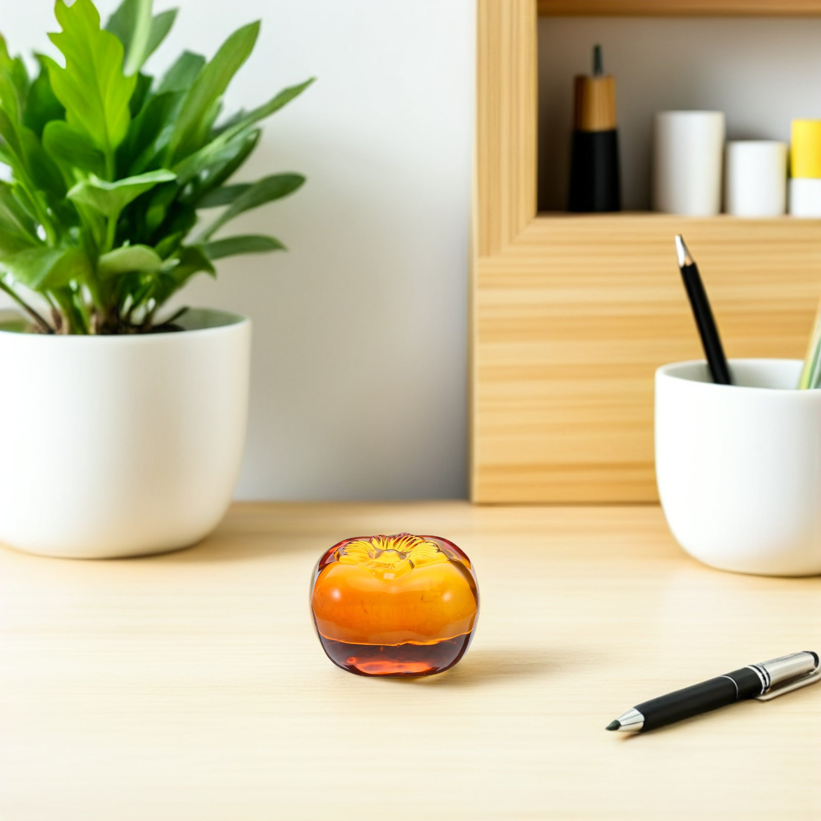 Crystal Persimmon Desk Paperwe – Book Weight Glass recenzja i cena