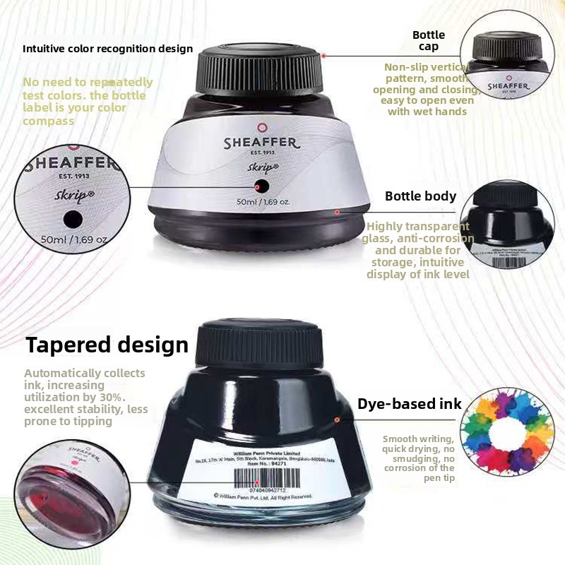 American SHEAFFER Color Dye In – Fountain Pen Bottled Ink recenzja i cena