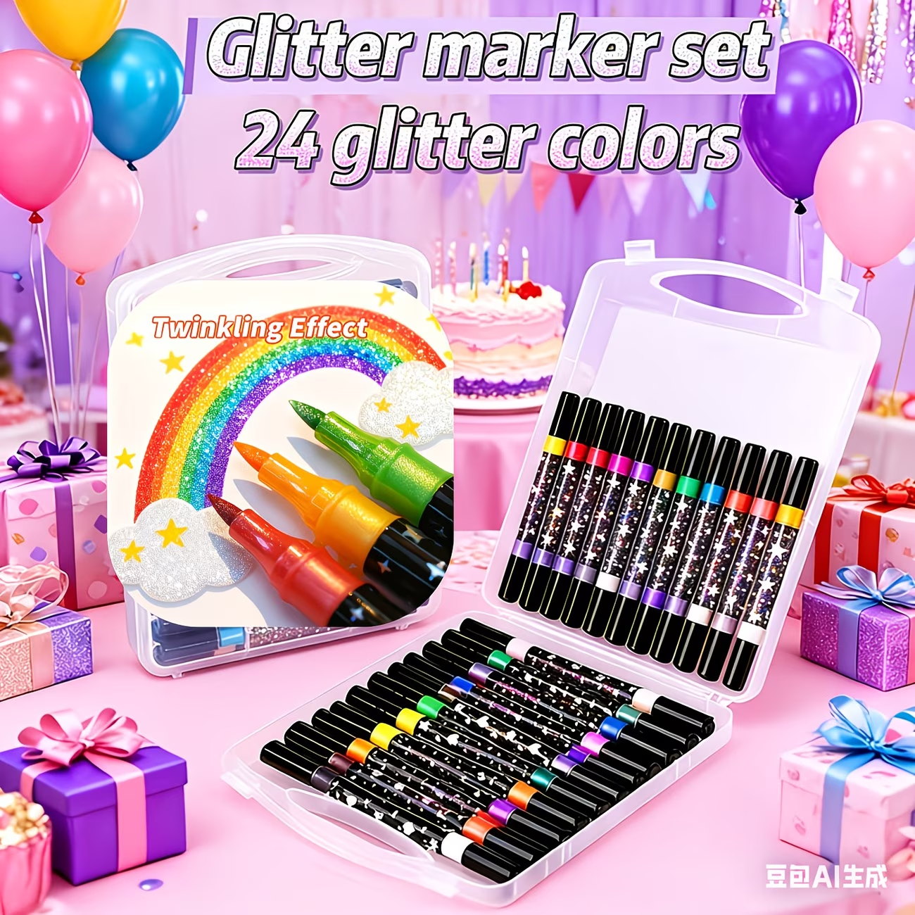 24 Colors Double Head Glitter  – Correction Pen Fine recenzja i cena