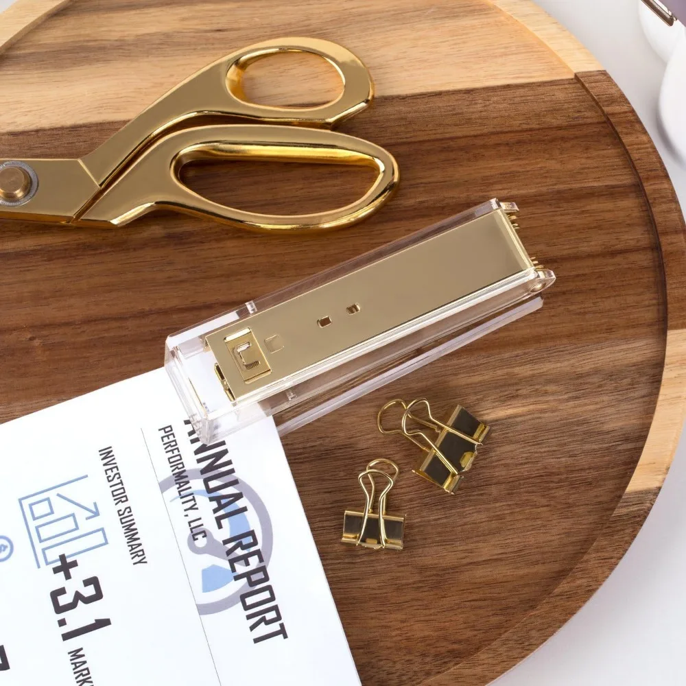 Compact Clear Acrylic Gold Sta – Stapler Half Strip recenzja i cena