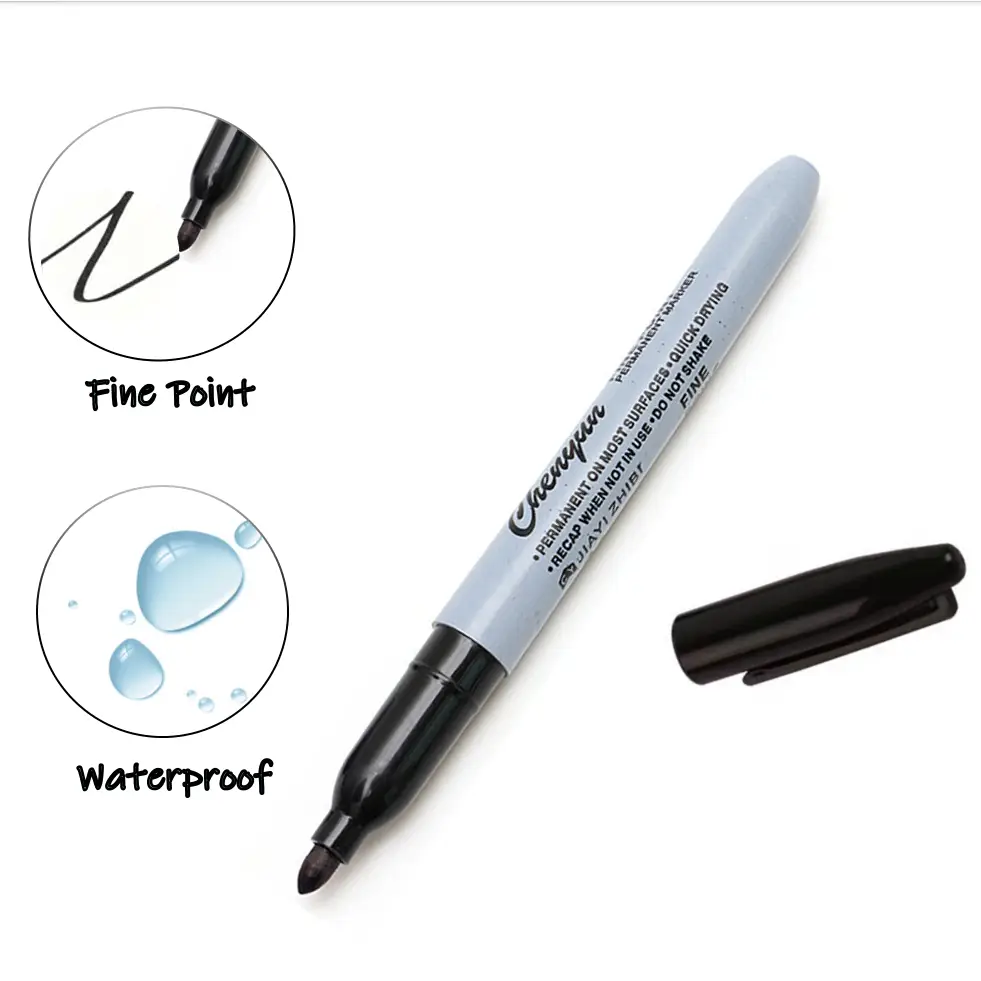 12pcs Black Permanent Marker P – Correction Pen Fine recenzja i cena