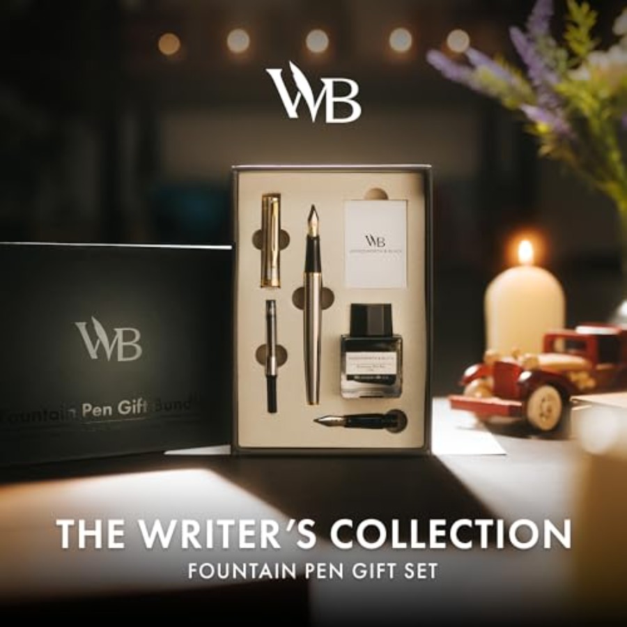 Fountain Pen Set, 18K Gilded M – Fountain Pen Bottled Ink recenzja i cena