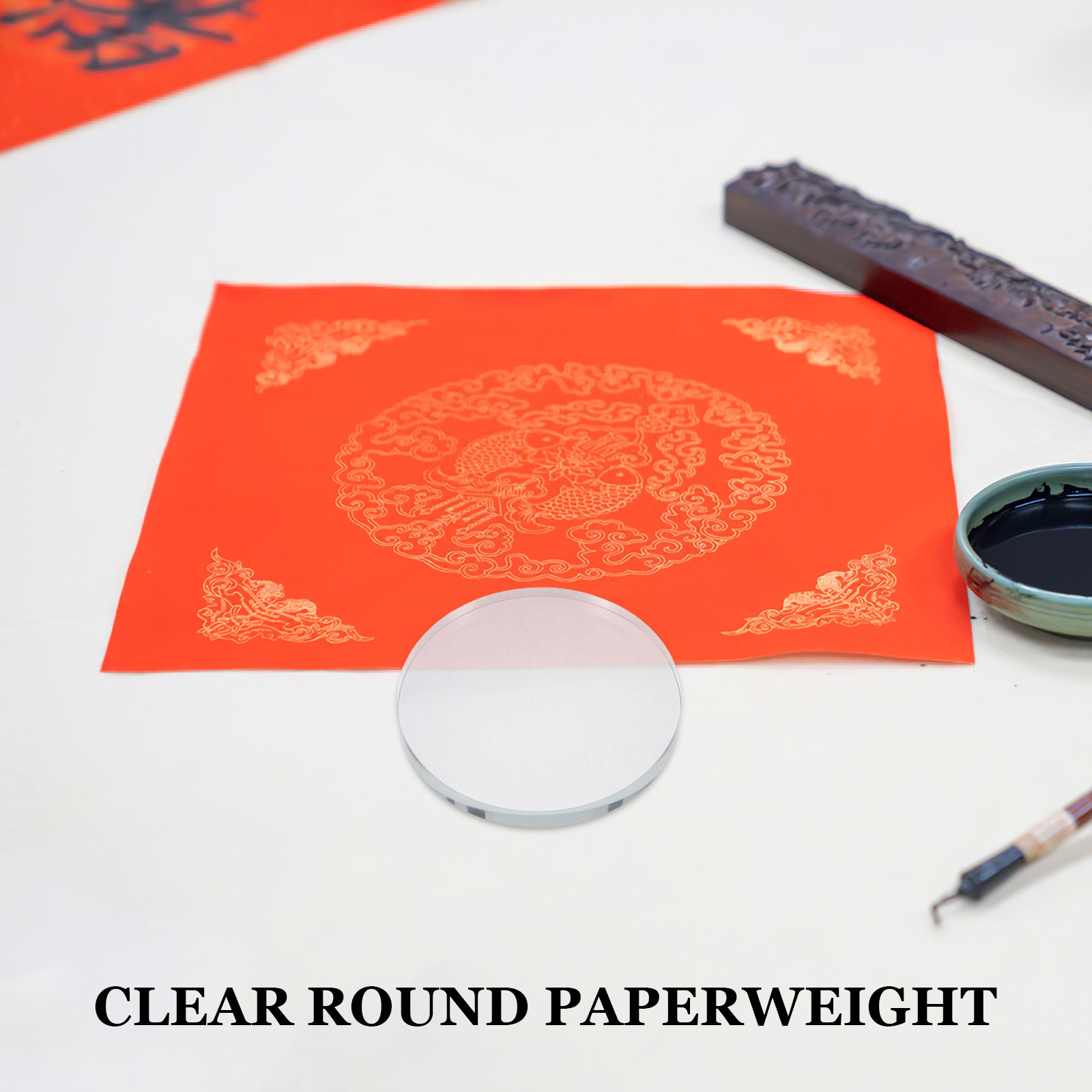 Heavy Round Glass Paperweight  – Book Weight Glass recenzja i cena