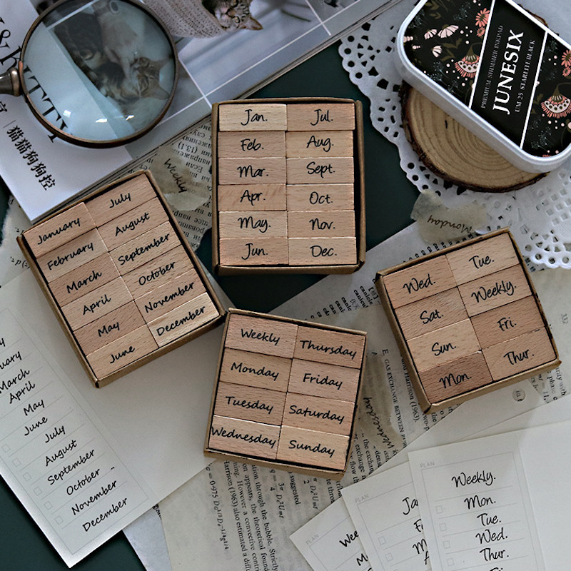 Arabic Numbers Day Month Calen – Rubber Date Stamp recenzja i cena