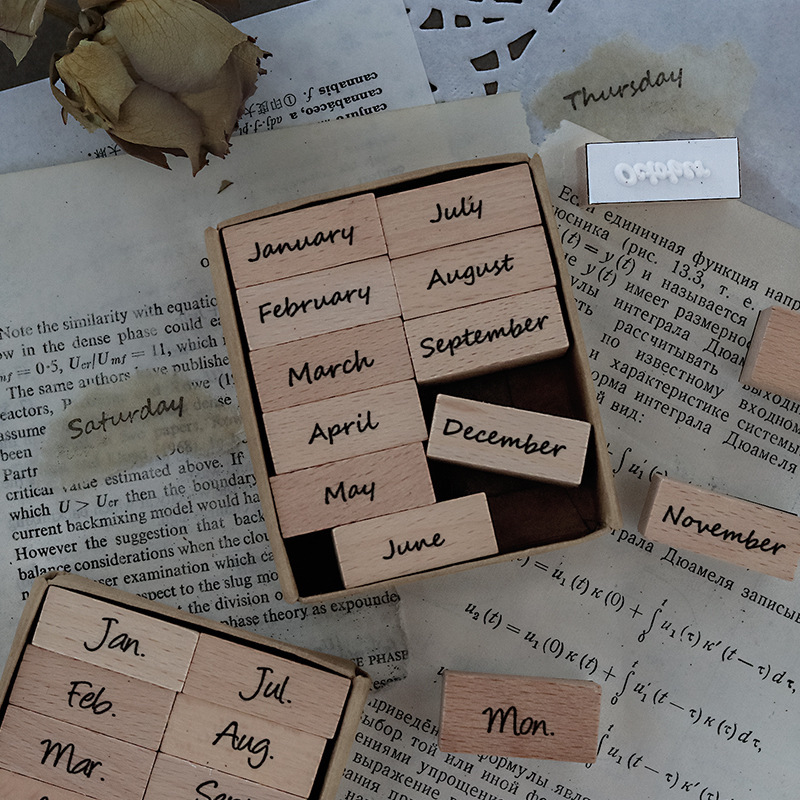 Arabic Numbers Day Month Calen – Rubber Date Stamp recenzja i cena