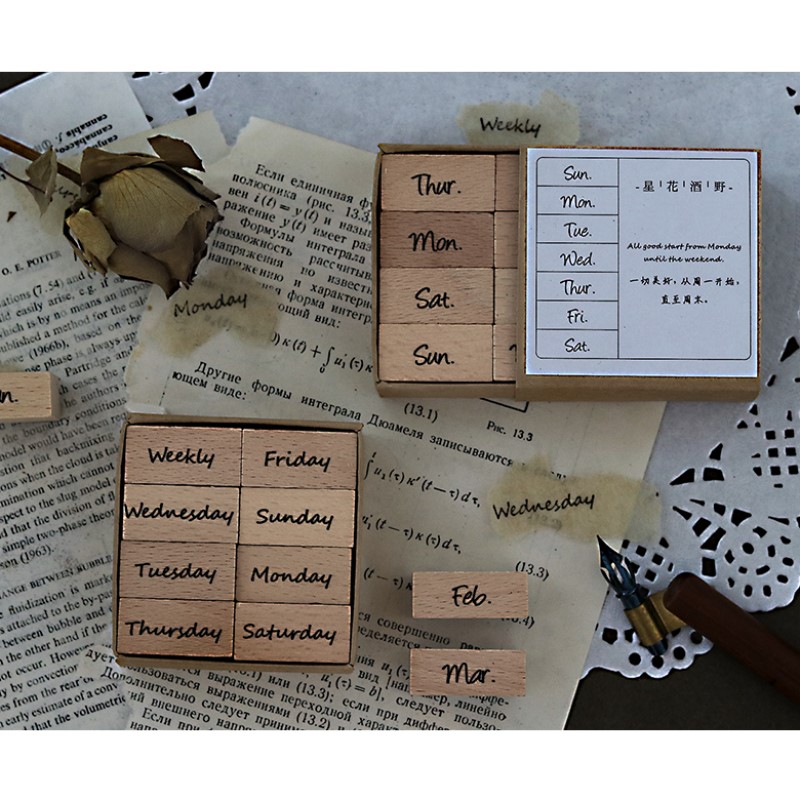 Arabic Numbers Day Month Calen – Rubber Date Stamp recenzja i cena